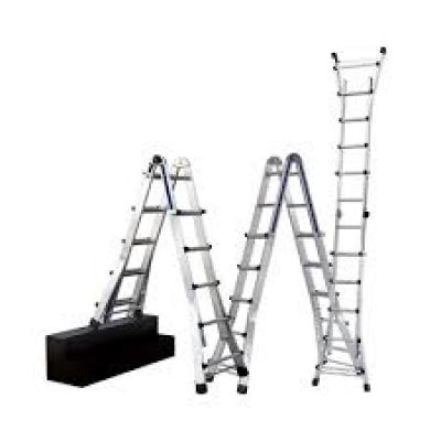 Telescopic aluminum ladder